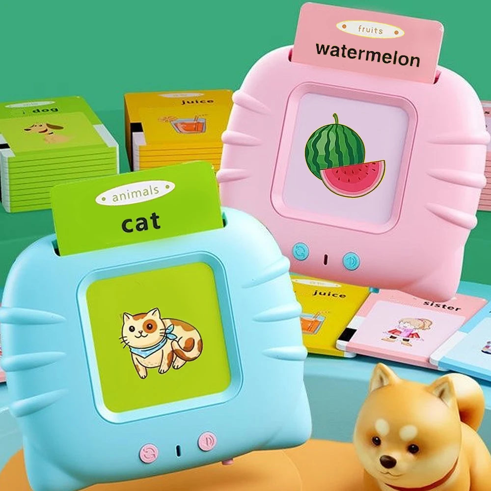 Talking Flash Card Montessori and Learning Toys, Electronic Audio Book Machine for Kids