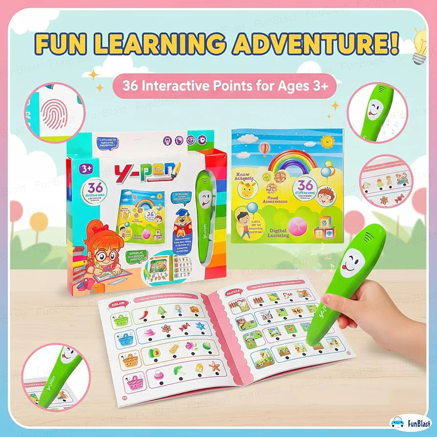 Y-Pen Talking Pen Learning Book for Kids