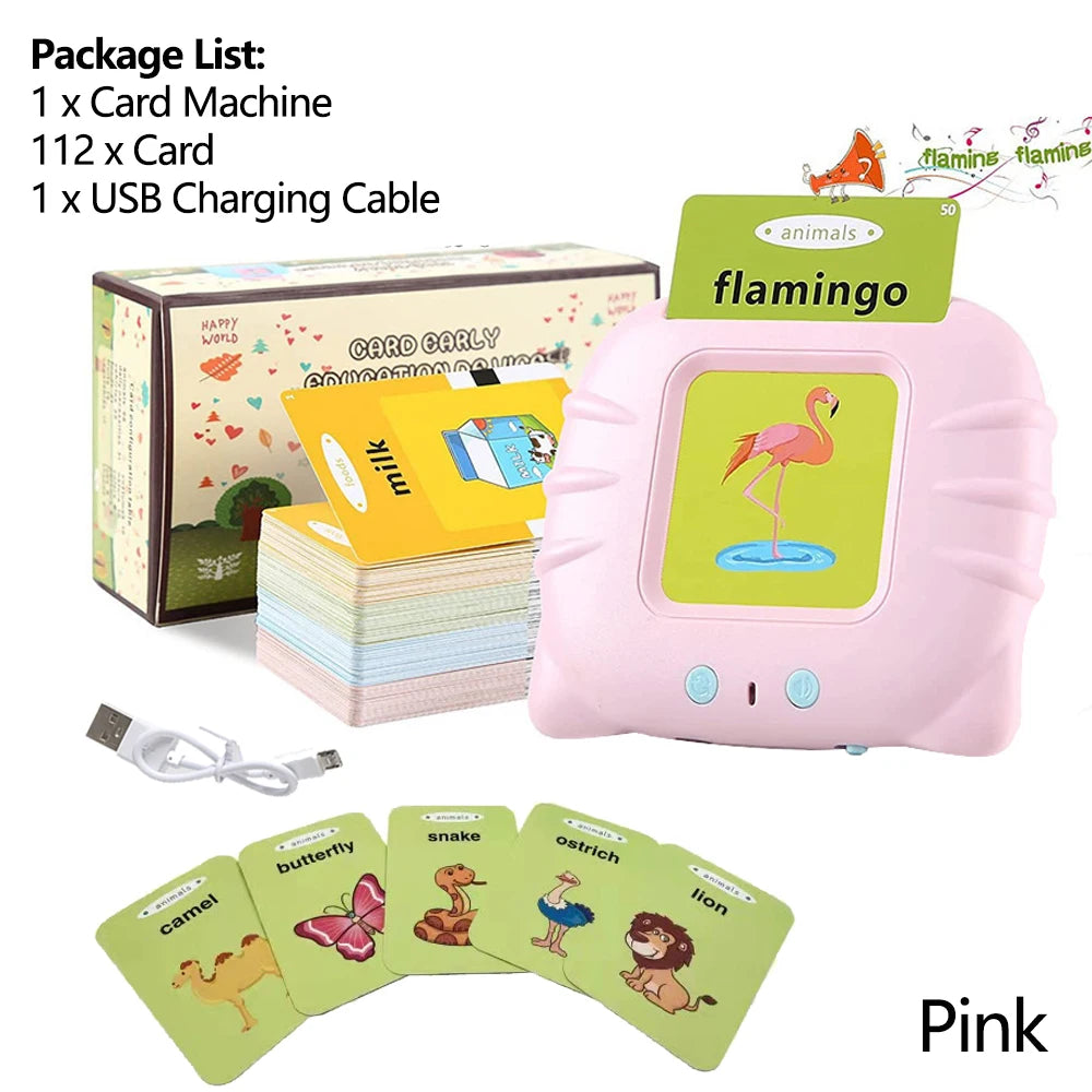Talking Flash Card Montessori and Learning Toys, Electronic Audio Book Machine for Kids