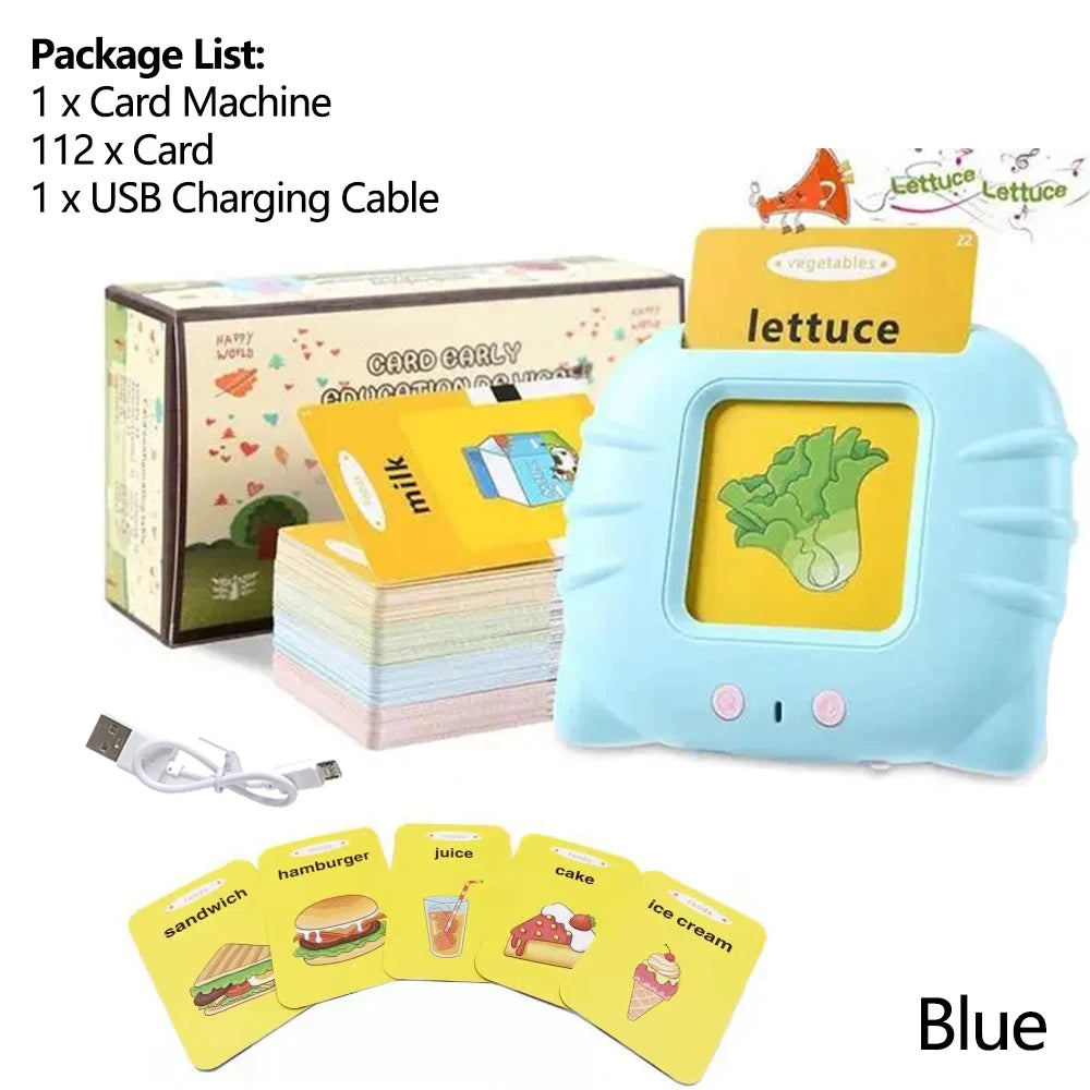 Talking Flash Card Montessori and Learning Toys, Electronic Audio Book Machine for Kids