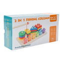 2-in-1 Activity Box Wooden Shape Sorter & Fishing Game